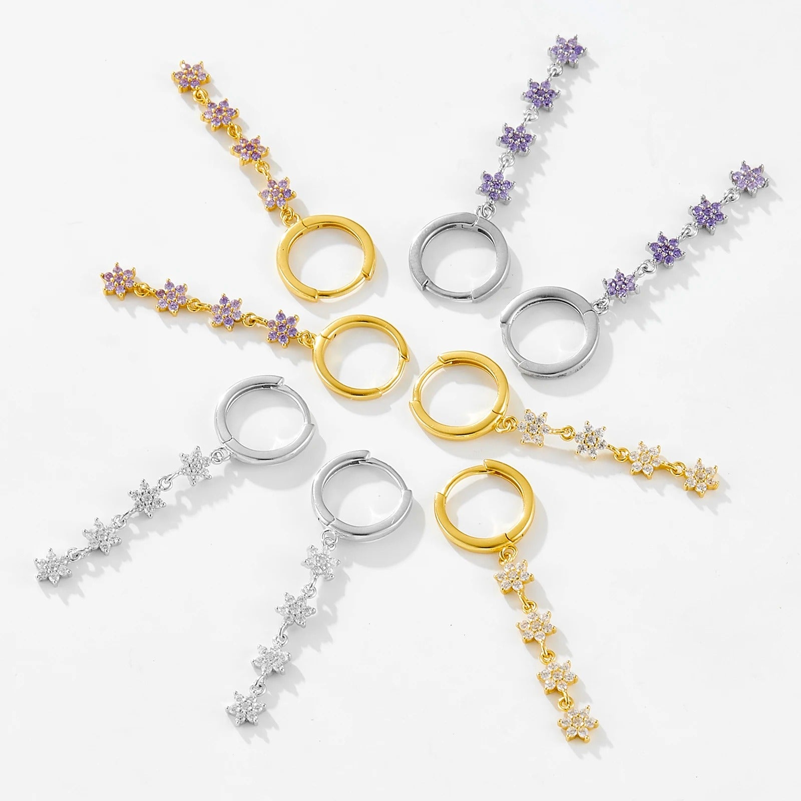 Argola Flor Cravejada