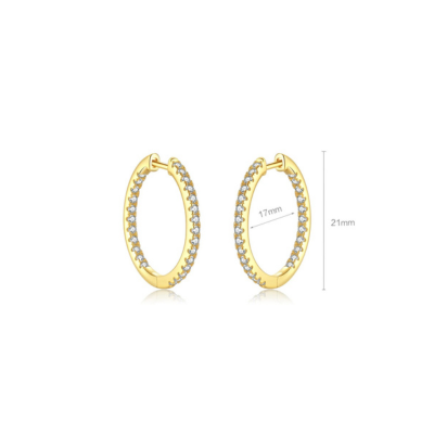 Argola cravejada Slim